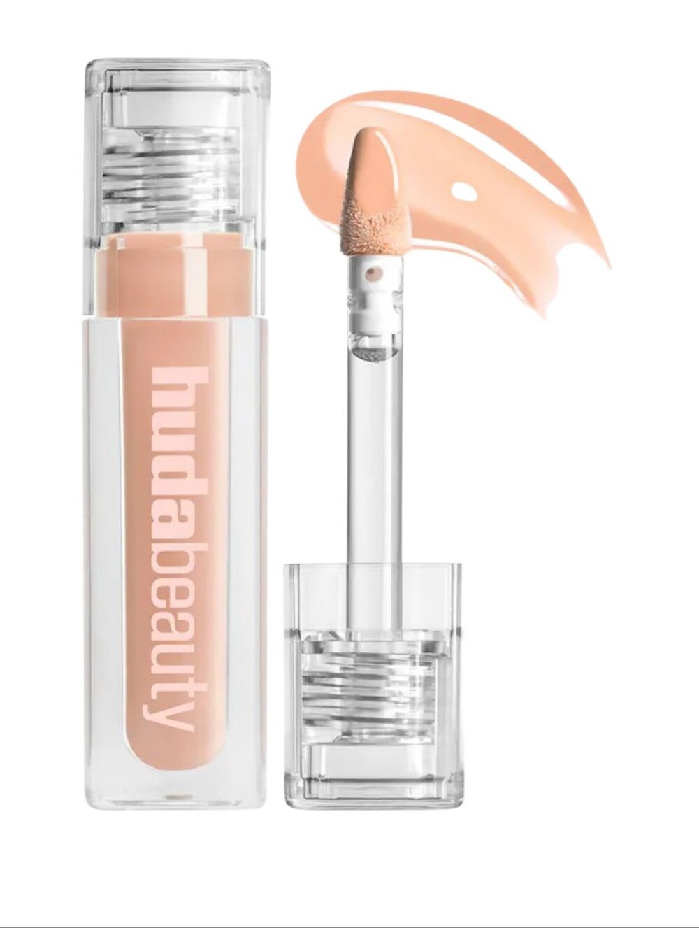 HUDA BEAUTY Faux Filler Extra Shine Lip Gloss in Lightcealer | NWT